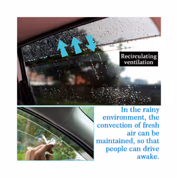 Rain Deflector For Jeep Cherokee KL 2014 2015 2016~2022 Car Windabweiser - Black Transparent