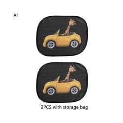 2pcs Car Side Vehicle Window Parts  Window Sunshade Curtains Adjustable - A1