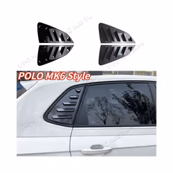 For VW Polo MK4 9N MK5 6R 6C Polo MK6 Rear Triangle Vehicle Window Parts - Carbon Look MK5