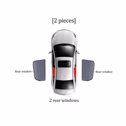 For Mercedes Benz C Class W205 2014-2021 Car Rear Side Baby Vehicle Window - 2PCS Rear