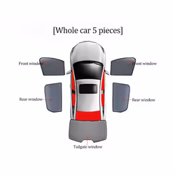 For Mercedes Benz C Class W205 2014-2021 Car Rear Side Baby Vehicle Window - 5PCS Front Rear Back