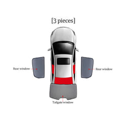 For Mercedes Benz C Class W205 2014-2021 Car Rear Side Baby Vehicle Window - 3PCS Rear Back