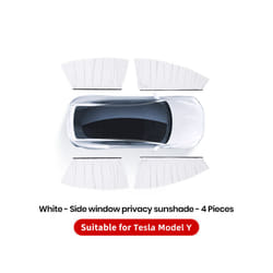 YZ For Tesla Model 3 Y ice crystals Side Vehicle Window Parts  Window - MY White  4pcs