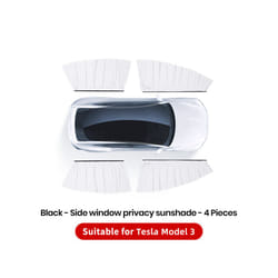 YZ For Tesla Model 3 Y ice crystals Side Vehicle Window Parts  Window - M3 White  4pcs