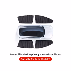 YZ For Tesla Model 3 Y ice crystals Side Vehicle Window Parts  Window - MY Black  4pcs