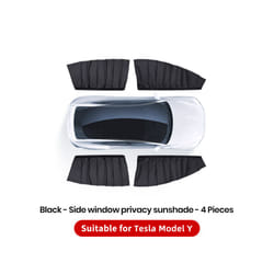 YZ For Tesla Model 3 Y ice crystals Side Vehicle Window Parts  Window - MY Black  4pcs