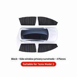 YZ For Tesla Model 3 Y ice crystals Side Vehicle Window Parts  Window - M3 Black  4pcs