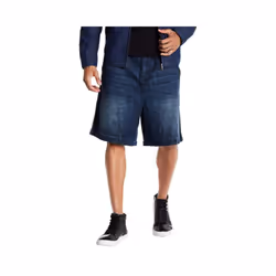 DIESEL D BAGLEY 0NAMB Mens Denim Shorts Loose Fit Blue Casual Summer Beachwear - Small