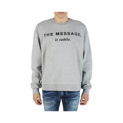 DIESEL S POND GR Mens Oversized Sweatshirt Crew Neck Winter Pullover Jumper Grey - XL