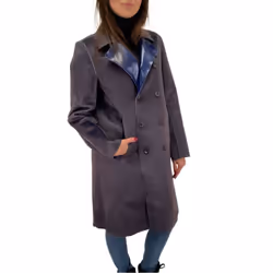 DIESEL L LILAC Womens Jacket Double Breasted Coat Winter REVERSIBLE Overcoat - M