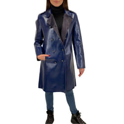 DIESEL L LILAC Womens Jacket Double Breasted Coat Winter REVERSIBLE Overcoat - S