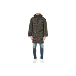 DIESEL J TIGER Mens Hoody Puffer Jacket Camouflage Overcoat - XL