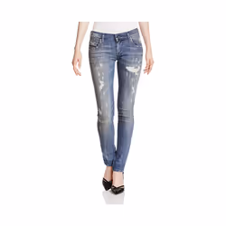 DIESEL GRUPEE 0856X Womens Denim Jeans Super Skinny Fit Blue Faded Zip Italy - W25 L32