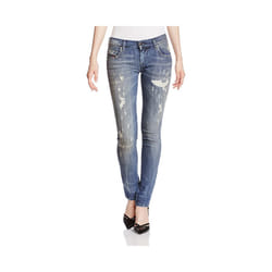 DIESEL GRUPEE 0856X Womens Denim Jeans Super Skinny Fit Blue Faded Zip Italy - W26 L32