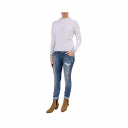 DIESEL GRUPEE 0856X Womens Denim Jeans Super Skinny Fit Blue Faded Zip Italy - W27 L32