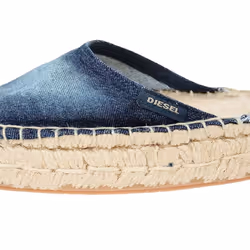 DIESEL ESPADRILLAS RAGS Womens Sandals Casual Denim - Dark Blue, USA 5