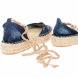 DIESEL ESPADRILLAS RAGS Womens Sandals Casual Denim - Dark Blue, USA 9