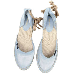 DIESEL ESPADRILLAS RAGS Womens Sandals Casual Denim - Light Blue, USA 9