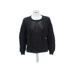 DIESEL M GRATA Womens Pullover Jumper Long Sleeve Crew Neck Knitted Black Sweats - Black, M