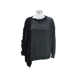 DIESEL M VANVAN Womens Open Cardigan Black Ladies Jumpers Casual Knitted Sweater - Black and Charcoal, XXS