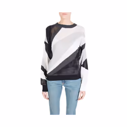 DIESEL M BLANCA 0CANZ Womens Sweater Long Sleeve - White, L