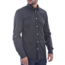 DIESEL S BLANCA 0WALH Mens Shirts Cotton Shirt - Navy, L