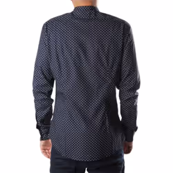 DIESEL S BLANCA 0WALH Mens Shirts Cotton Shirt - Navy, L