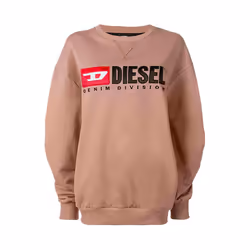Diesel F ARAP Womens Sweatshirts Crew Neck Oversized Classic Pullover Sweaters - Light Pink, XS