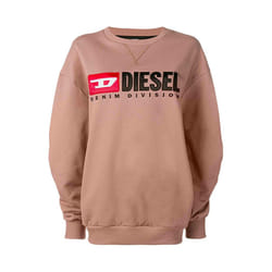 Diesel F ARAP Womens Sweatshirts Crew Neck Oversized Classic Pullover Sweaters - Light Pink, XS