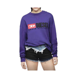 Diesel F ARAP Womens Sweatshirts Crew Neck Oversized Classic Pullover Sweaters - Purple, XS