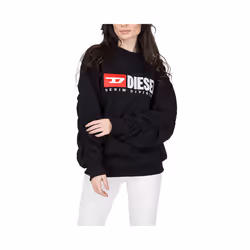 Diesel F ARAP Womens Sweatshirts Crew Neck Oversized Classic Pullover Sweaters - Black, XS