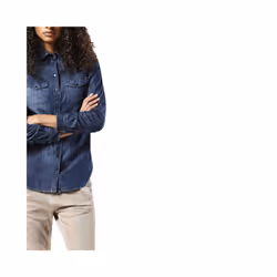 DIESEL DE PRATT Womens Denim Jeans Casual Shirt Ladies Top Cotton Elegant Blue - XS