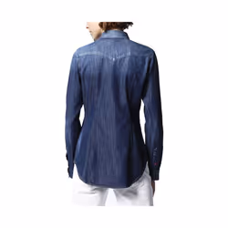 DIESEL DE PRATT Womens Denim Jeans Casual Shirt Ladies Top Cotton Elegant Blue - 2XS