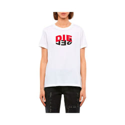 DIESEL T SILY V23 Womens T Shirts Summer Tee - White, L