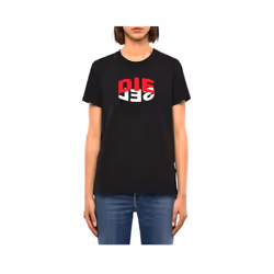 DIESEL T SILY V23 Womens T Shirts Summer Tee - Black, S