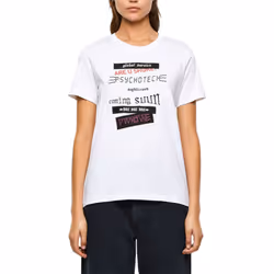 DIESEL T-Sily-V20 Womens T Shirt Slim Fit Crew Neck Short Sleeve Summer Top - XS