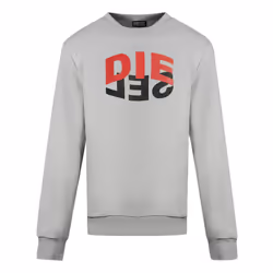 Diesel Reverse Logo Grey Sweater - L