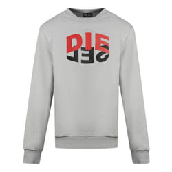 Diesel Reverse Logo Grey Sweater - M
