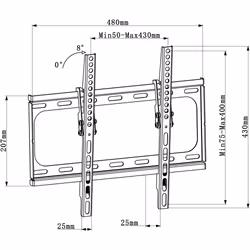Techly ICA-PLB 261M TV mount/stand 142.2 cm (56") Black