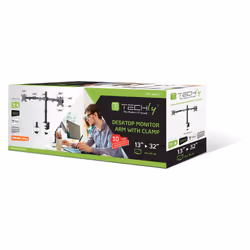 Techly ICA-LCD 582-D monitor mount / stand 81.3 cm (32") Desk Black