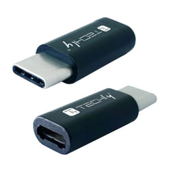 Techly IADAP USBC-MBKT cable gender changer Micro-USB Black