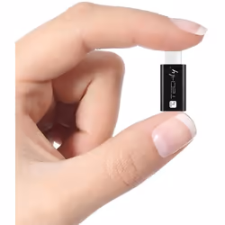 Techly IADAP USBC-MBKT cable gender changer Micro-USB Black