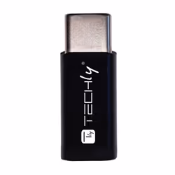 Techly IADAP USBC-MBKT cable gender changer Micro-USB Black