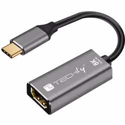 Techly IADAP-USBC-HDMI8, 3.2 Gen 1 (3.1 Gen 1), USB Type-C, HDMI output, 7680 x 4320 pixels