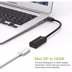 Techly IADAP MDP-HDMIF8K video cable adapter Mini DisplayPort HDMI Black