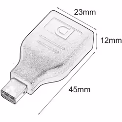 Techly IADAP DP-MDP2 cable gender changer DisplayPort Mini DisplayPort Black