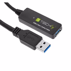 Techly ICUR30100G USB cable USB 3.2 Gen 1 (3.1 Gen 1) 10 m USB A Black - Additional view 4