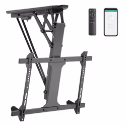 Techly Motorized Swivel Ceiling TV Mount Smart Home Integration for TVs from 32-70", 177.8 cm (70"), 200 x 100 mm, 600 x 400 ...