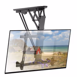 Techly Motorized Swivel Ceiling TV Mount Smart Home Integration for TVs from 32-70"
