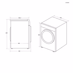 Hoover BATDH7A1TCEB-80 tumble dryer Built-in Front-load 7 kg A+ Black
